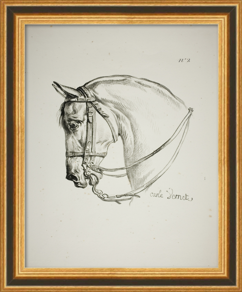 Vintage Horse Drawings (set of 2)