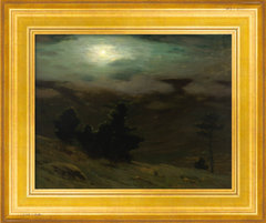 Moody Landscape in Gold Frame